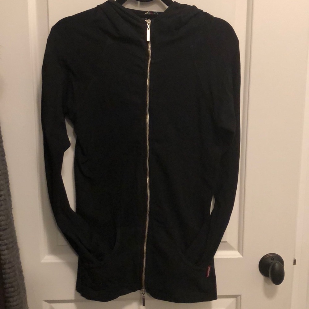 HardTail black jersey hoodie thumb holes M